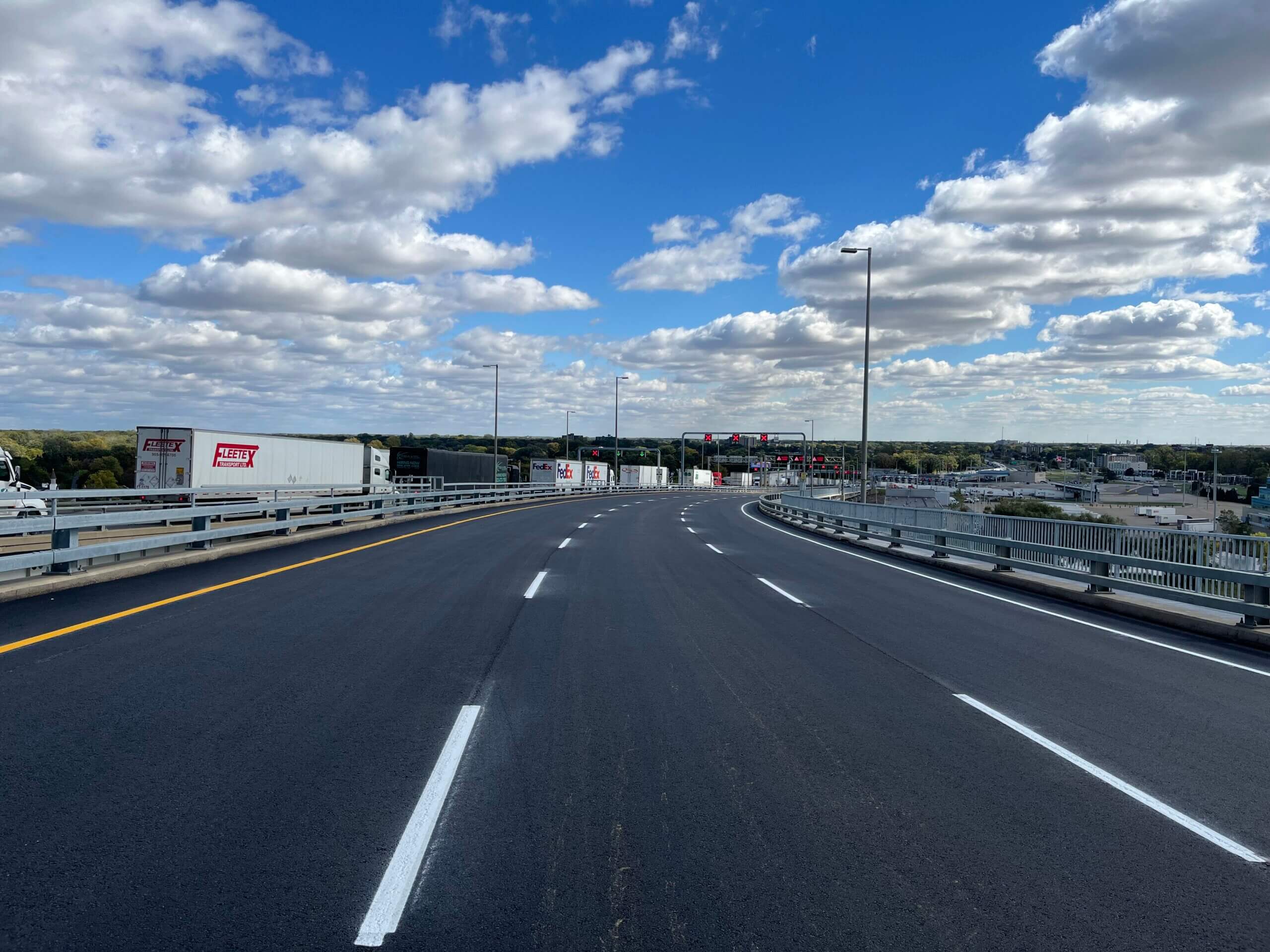 THE FRESHLY RESURFACED SECOND BLUE WATER BRIDGE